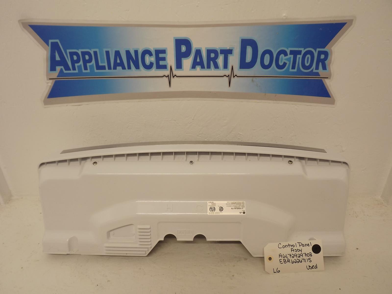 LG Washer AGL72929708 EBR62267115 Control Panel Assy Used LG Washer AGL72929708 EBR62267115 Control Panel Assy Used
